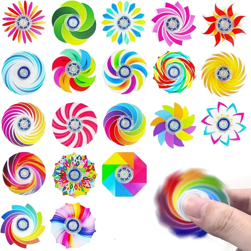 50-10PCS Mini Fidget Spinners Bulk Party Favors Classroom Prizes Anxiety ADD OCD Stress Relief Sensory Toys for Kids Boys Girls - view 4