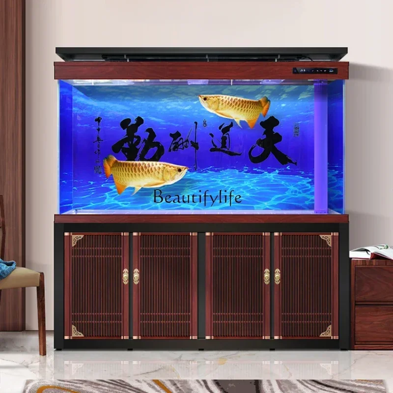 

LD332023 New Chinese Dragon Fish Tank Large Living Room Aquarium Floor
