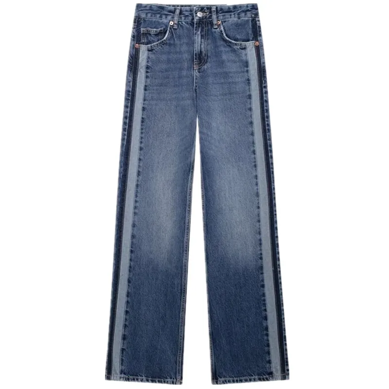 

Women's Faion Autumn 2024 Wide Leg Jeans High Waist Cotton Versatile New Arrival Long Pants Casual Ele