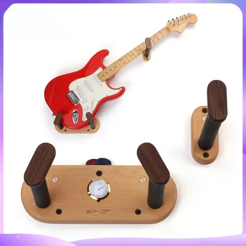 Wooden Guitar Stand Wall Mount Hanger Universal Display Rack for Bass Acoustic Classical Folk Instruments Home Decor