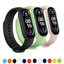 Watchband For Xiaomi Mi Band 7 Strap miband 6 miband 5 4 3 Smartwatch Silicone Replacement Bracelet Correa Miband 4 5 6 7 Strap