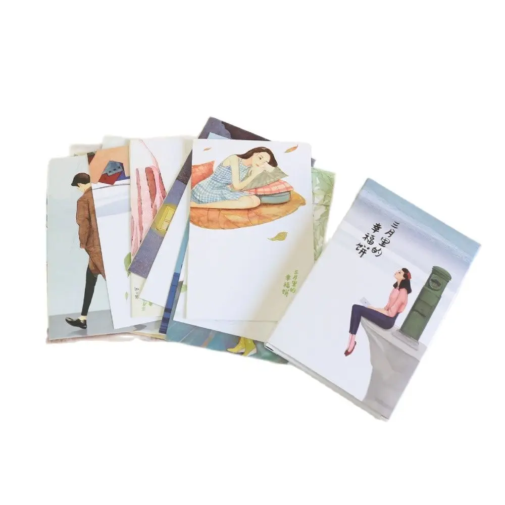 30 Sheets/Set Creative Happy Life in March Postcard Greeting Card Message Card Birthday Gift Card