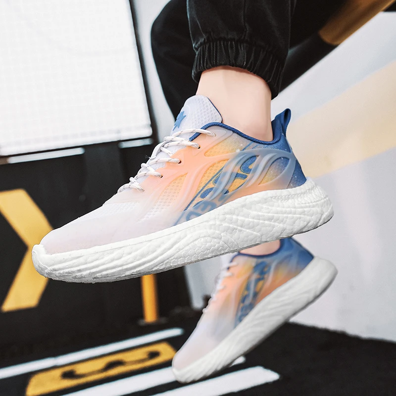

Men's Casual Summer Breathable Mesh Trendy Tennis Running Shoes Soft Soled Platform Casual Sneakers Shoes for Men Tenis Femimino