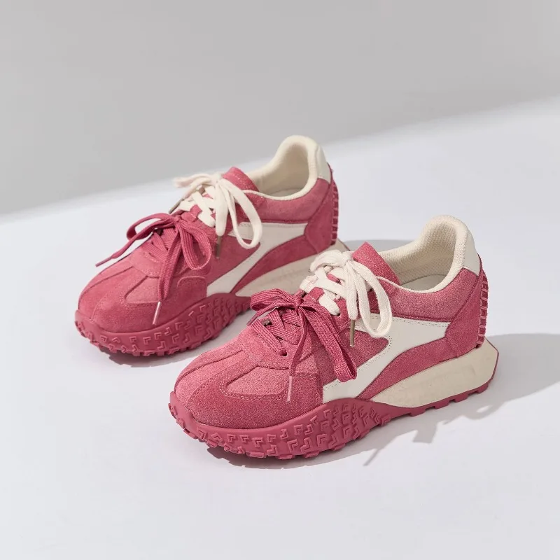 

New Women Shoes Retro Moral Training Shoes for Woman Fashion Sports Casual Shoe Height Increase 7CM Designer Shoes Zapatos Mujer