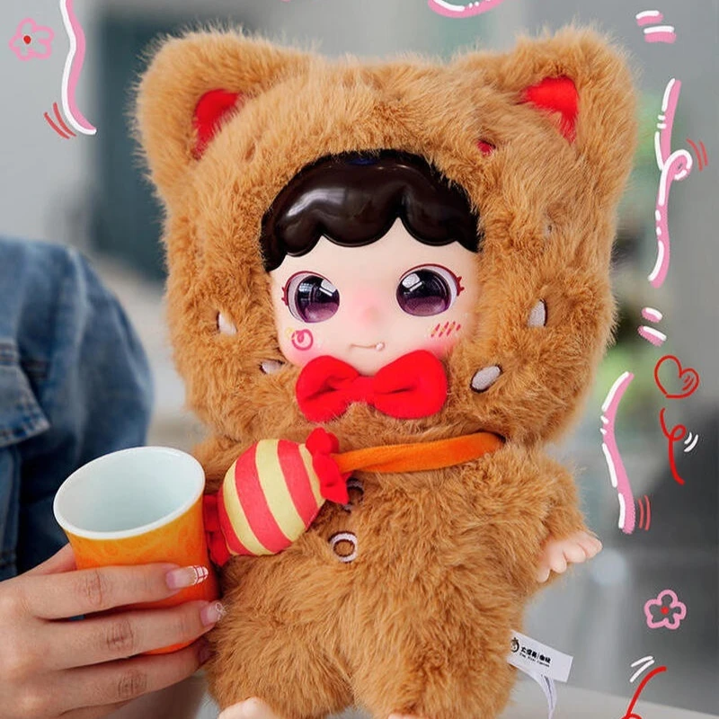 Oryginalna figurka Baby Three Joymiya Little Sweet Tooth z serii Dessert, blind box, urocza duża lalka, towarzysz do spania do sypialni, prezent dla ucznia.