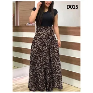 Spring Autumn Female Printing Floral Sewing Long Banquet Squeezed Dress Maxi Elegant Dress Sexy Woman Woman Long Dress Fiesta 8 Main Sales Long Blue Dress - №3