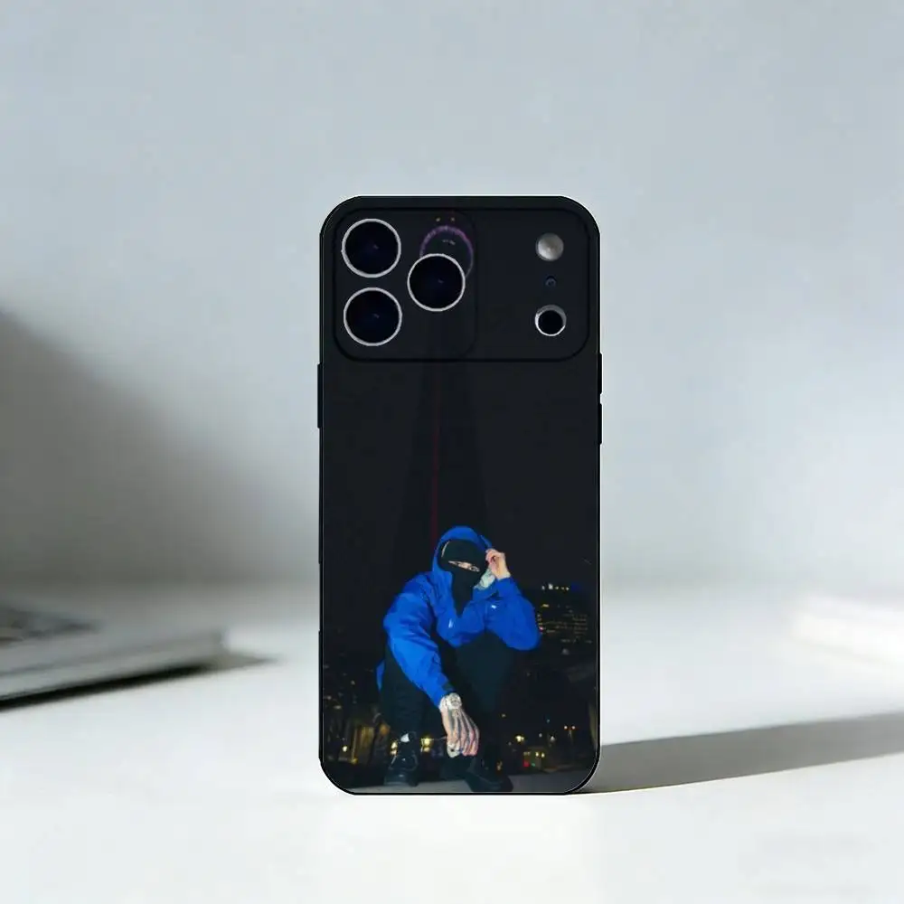 Чехол для телефона R-Rondodasosa R-Rapper для iPhone 17,16,15,14,13,12,11 Plus, Pro Max, мягкий силиконовый черный чехол