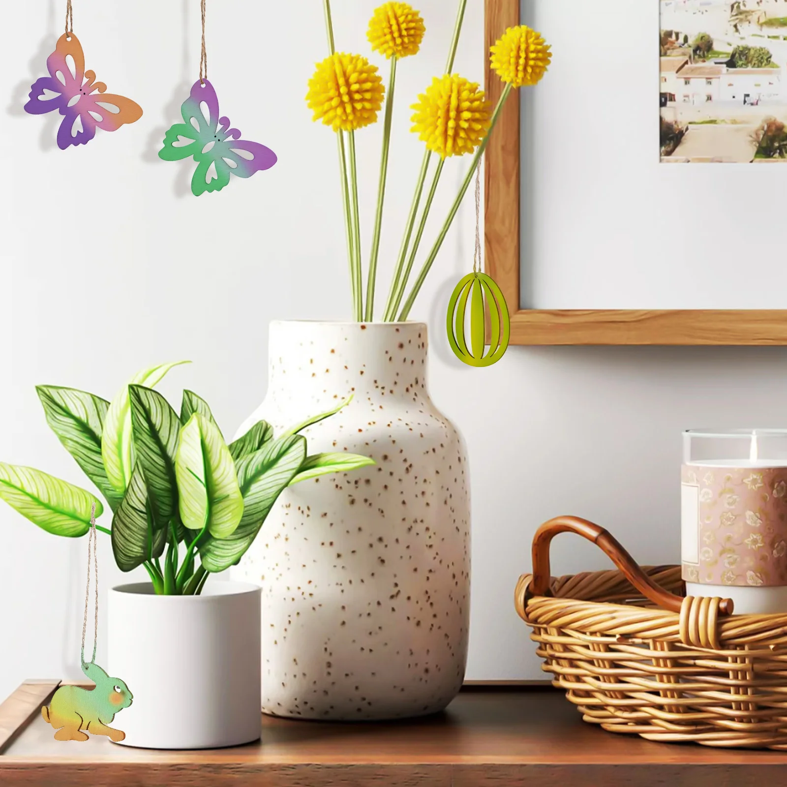 

80Pcs Unfinished Wood Cutouts for Crafts Adorable Rabbit Shapes DIY Home Decoration Blank Wooden Ornaments Wooden Craft Shapes