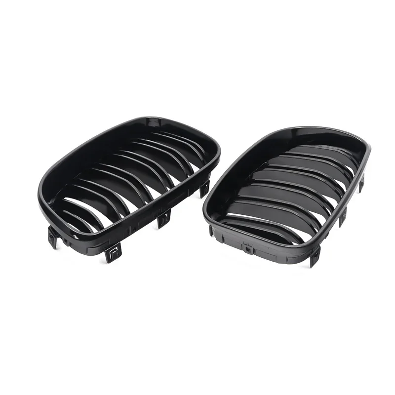 Car Front Grills Kidney For BMW 1 SERIES E81 E82 E87 E88 5DR 3DR Glossy Black Kidney Grilles Dual Slat 2007-2013