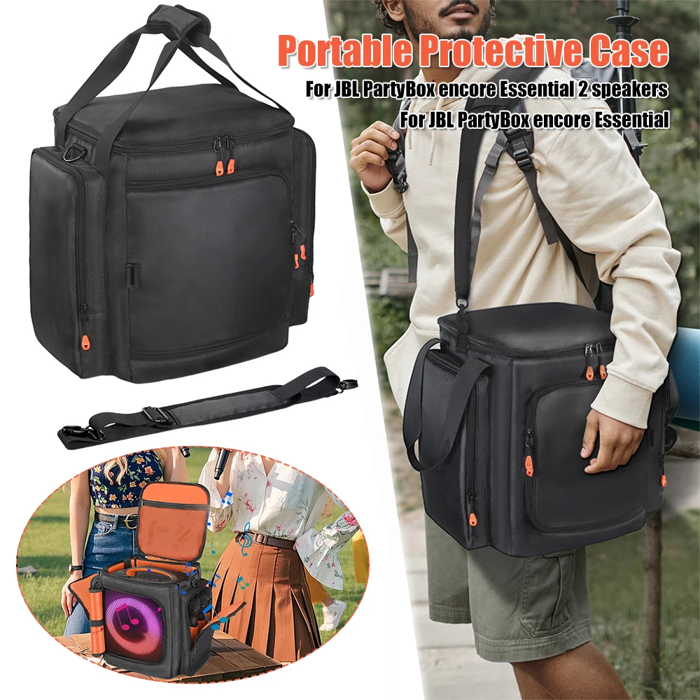 

For JBL Partybox Encore Essential 2 Padded Speaker Protective Cover Waterproof Double-Sided Speaker Storage Bag