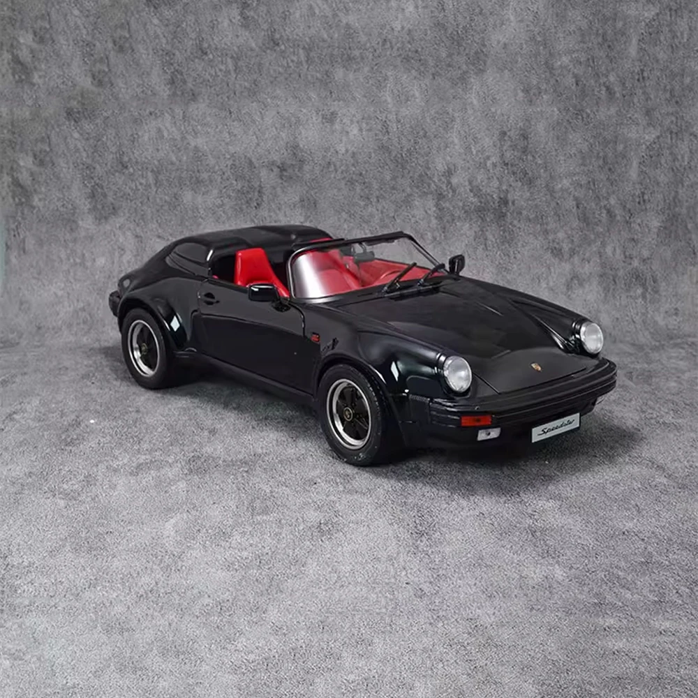 Schuco 1:12 911 Speedster Black Convertible Sports Car Simulation Alloy Die-Cast Car Model For Collection Display