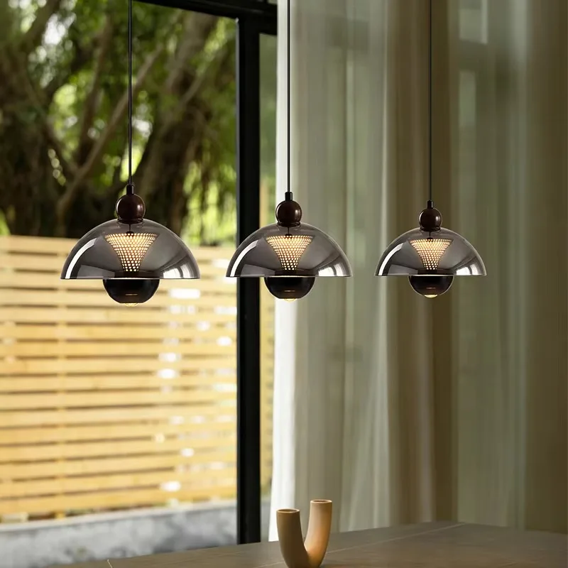 Modern bar counter long chandelier modern glass aluminum home restaurant hotel LED decorative ceiling chandelier