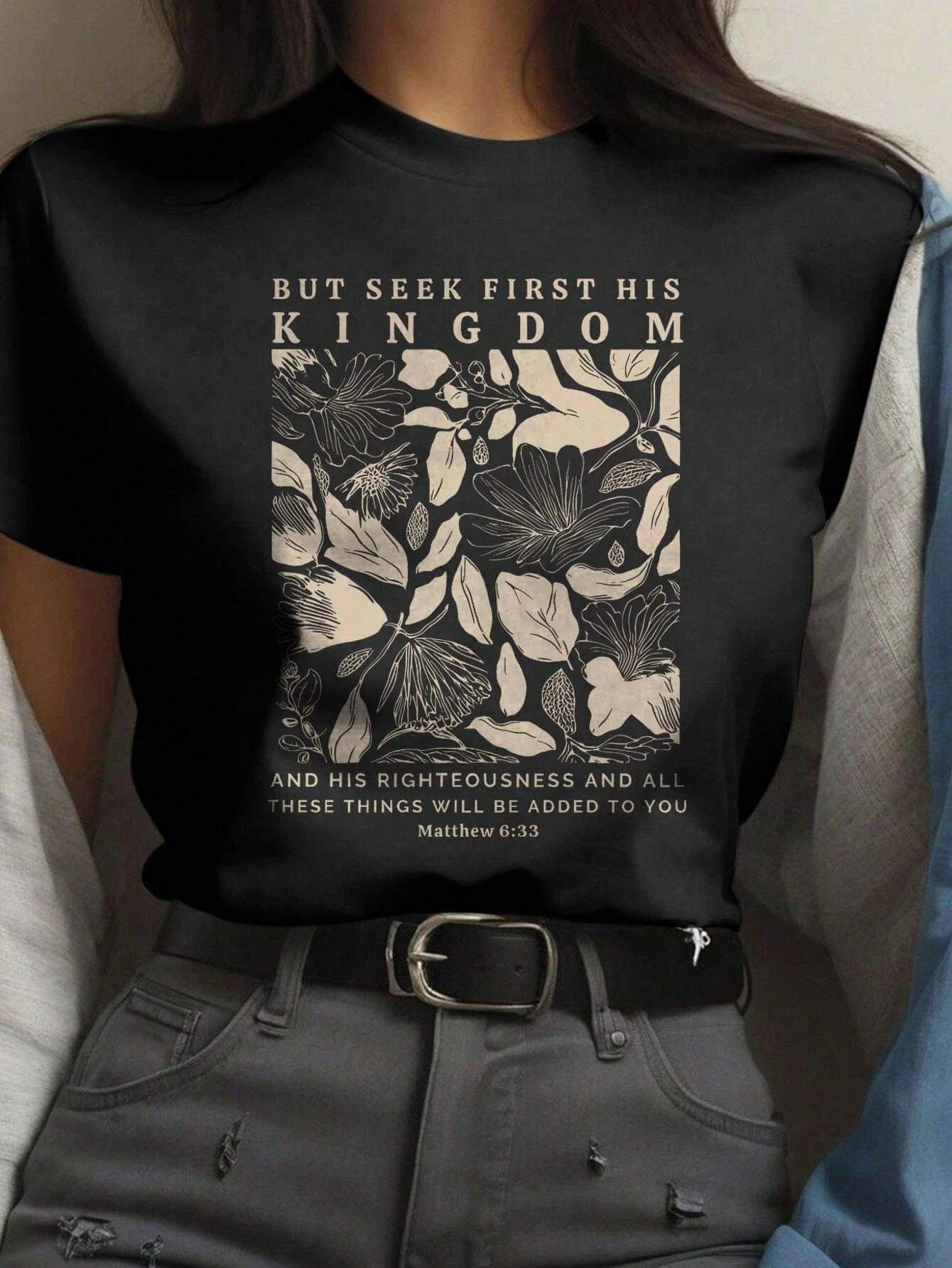 

Perfect Flower Graphic Printing Summer, Autumn and Winter Luxury Brand Pure Cotton Men's and Women's T-shirt Short-sleeved