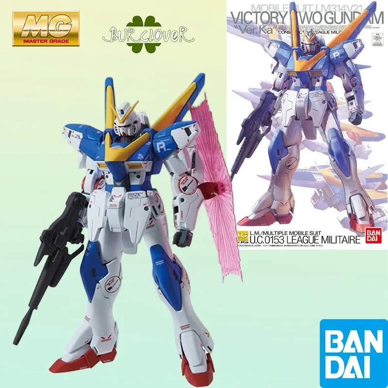 

Bandai Genuine MG Victory 2 Gundam LM314V21 1/100 Anime Action Figure Assembly Model Toys Gifts For Children Collectibles Hobby