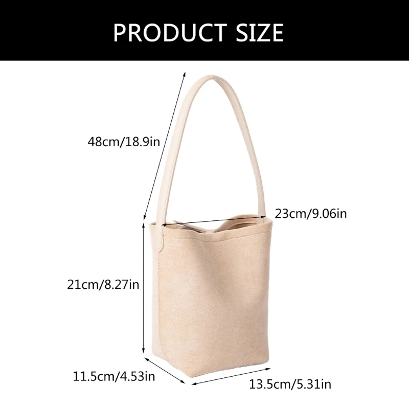 Women Armpit Bag Korean Styles Bucket Bag Female Fashion Handbag Large Capacity Shoulder Bag Shopping Bag Commuting Bag E74B