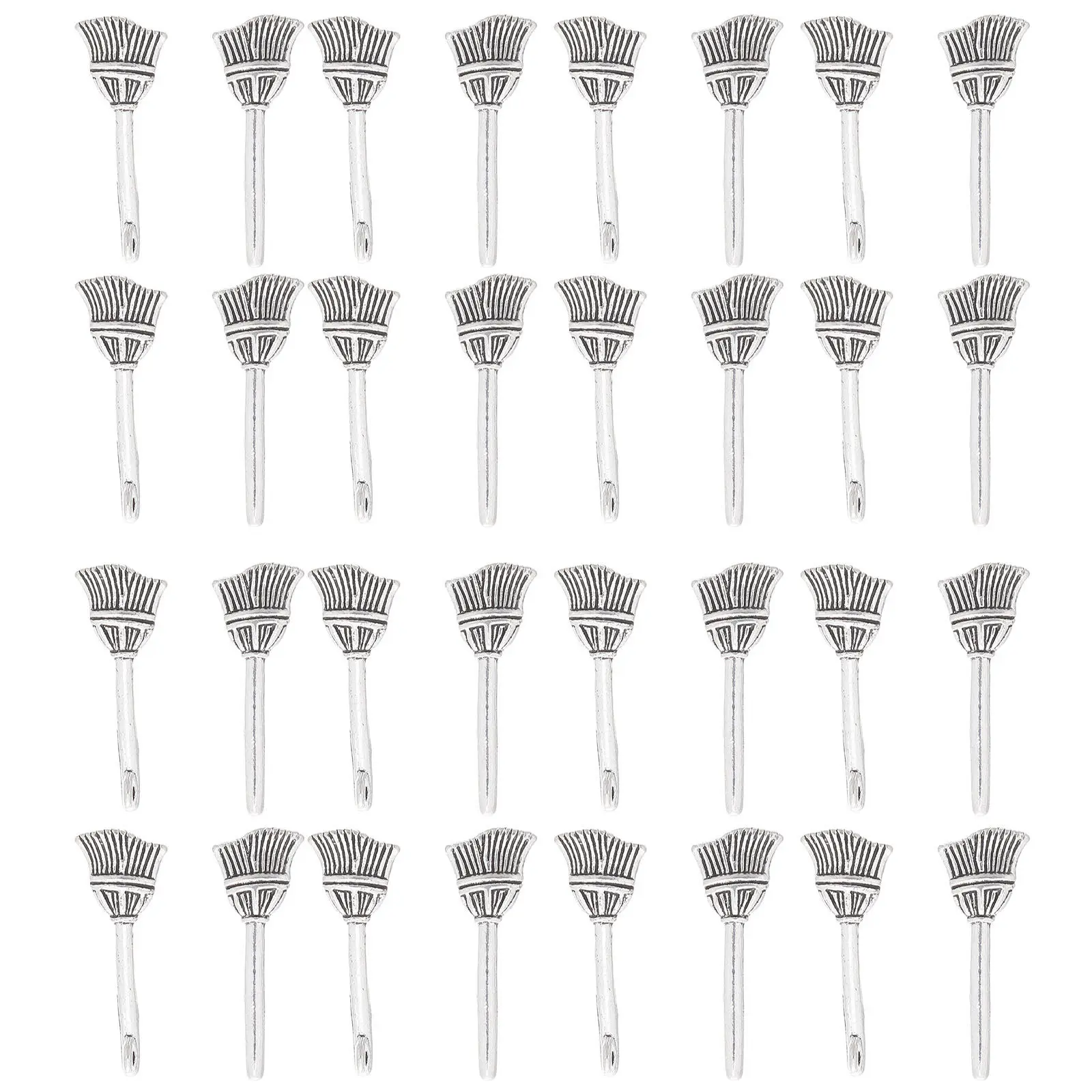 

200 шт. винтажных подвесок-метелок для Хэллоуина, из сплава, для изготовления ожерелий, браслетов, серег, поделок, винтажные кулоны-шармы