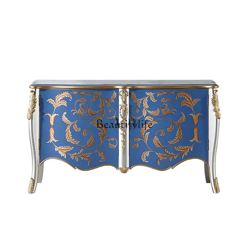 

American painted shoe cabinet household large capacity luxury porch cabinet side cabinet European style