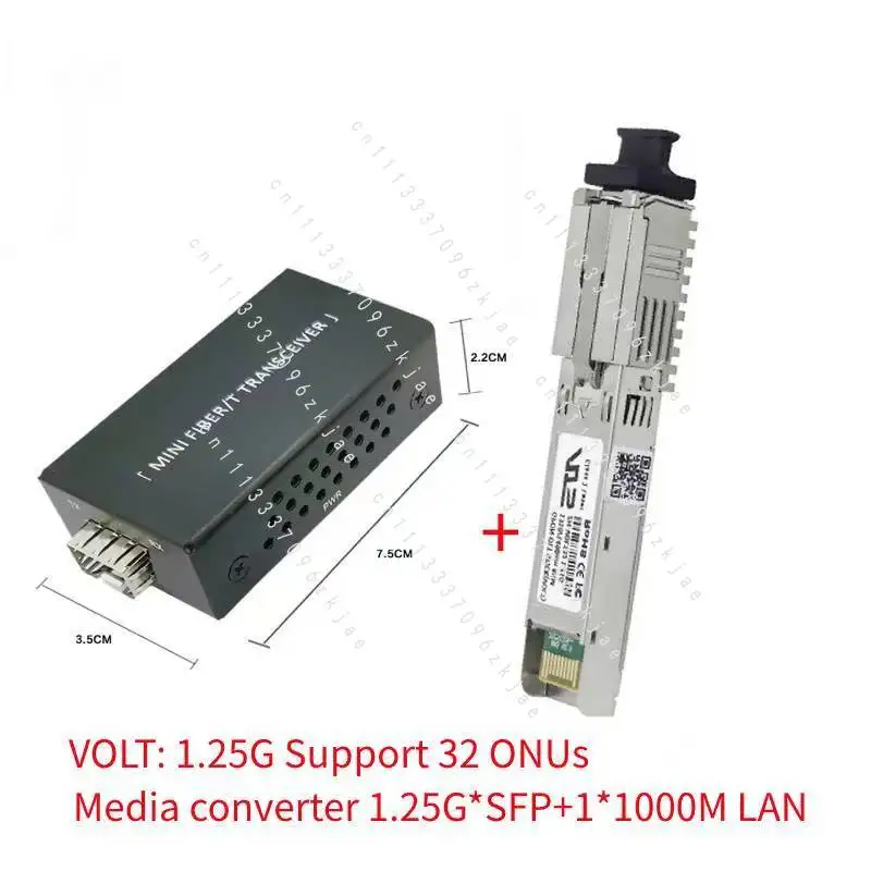 New 2-in-1 Portable Single Port Micro GPON OLT Stick Compatible with 5G 4G Network RJ45 Connector Type Sc-upc Fiber