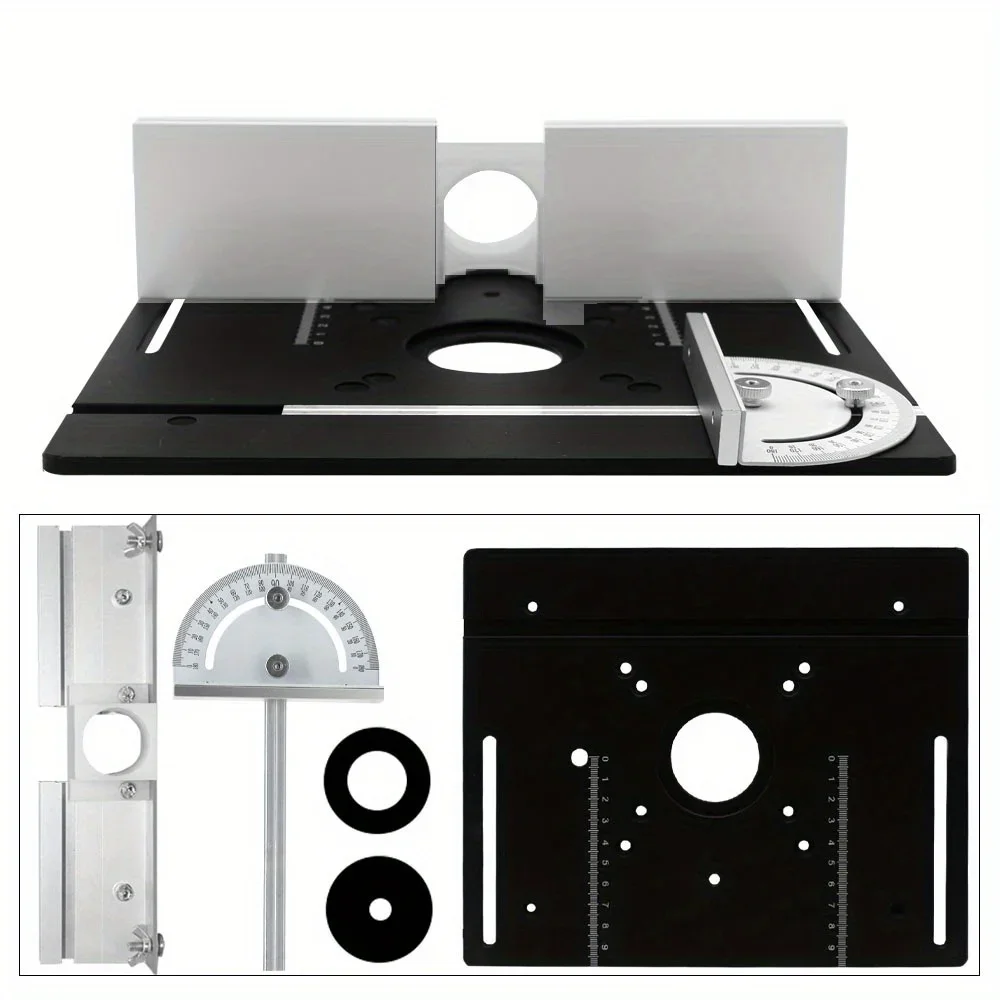 Multifunktionale Aluminium-Frästisch-Einsatzplatte, Holzbearbeitung, elektrische Holzfräse, Klappplatte für Werkbänke, Fräsplatte – Detail 18