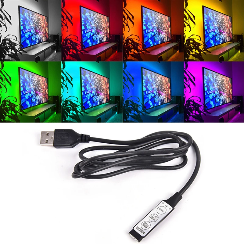 Kontroler RGB 4-pinowy ściemnialny kontroler świateł LED RGB Inteligentny przełącznik przyciskowy Kontroler LED 5V USB RGB Led Ribbon Strip