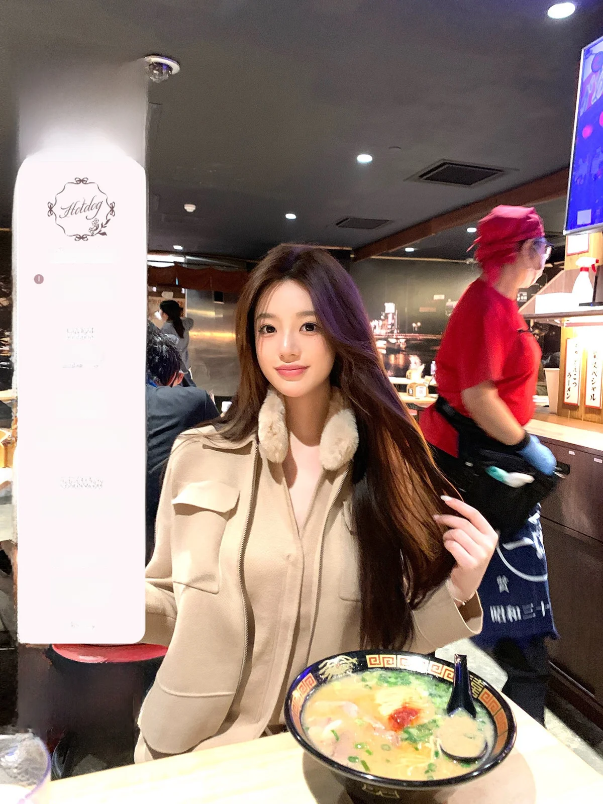 

Hotdog Spicy Dog Jaet Old Money Sle Wide Leg Pants Rabbit Fur Collar Vest Faion Set Women's Winter Collection