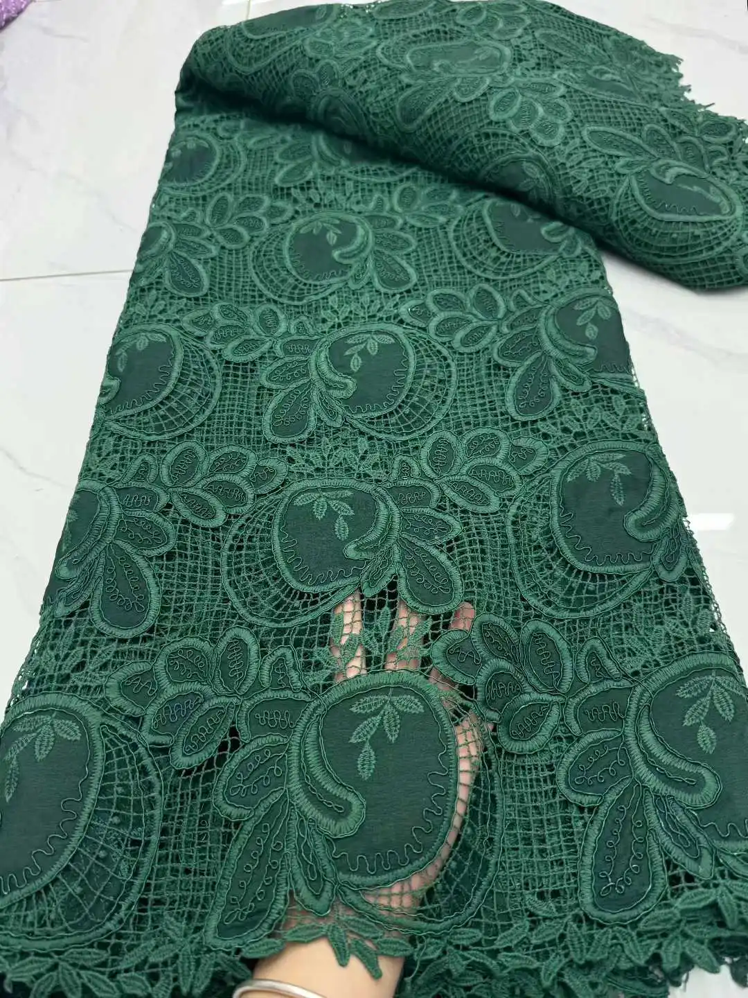 

2026 African Nigerian High-Quality Sequins Tulle for Prom Dresses Lace Fabric Embroidery Net Cloth Beads Sewing 5Yard