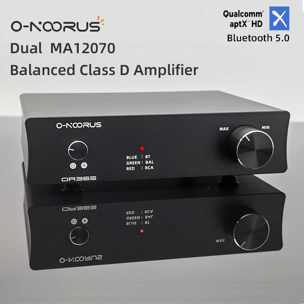 Imagem -06 - Amplificador de Potência Totalmente Equilibrado Classe d Hifi Receptor de Altifalante Bluetooth 5.0 Aptx Rca Entrada Trs Oa36s Dual Ma12070x2