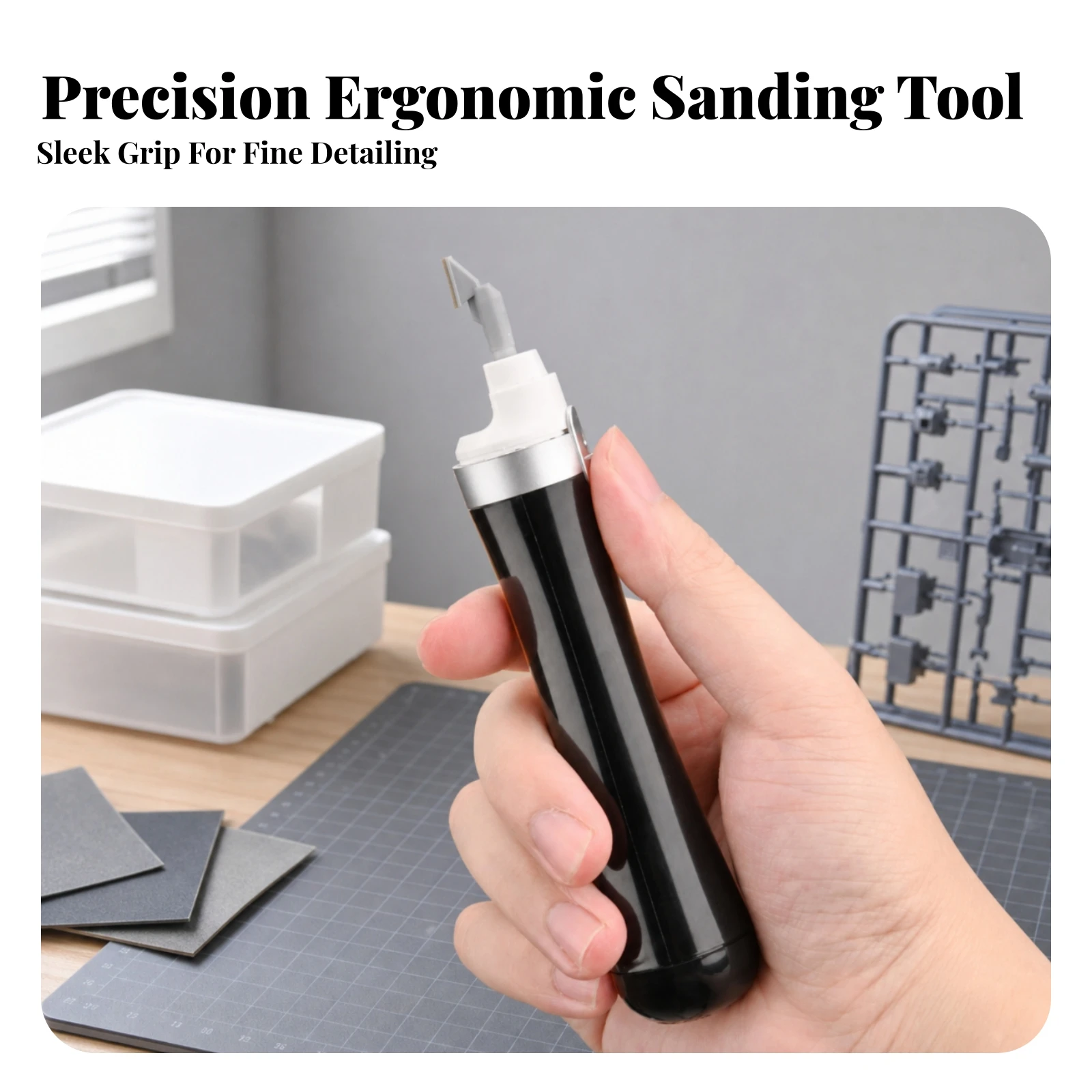 Handheld Reciprocating Sanding Tool Two-Speed Model Making Sander Micro Sander Ergonomic Cordless-Style for Hobbyists