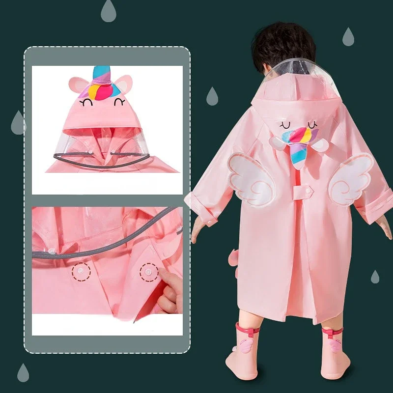 1 pz impermeabile bambini cartone animato stile animale impermeabile bambini impermeabile bambino impermeabile per bambini cappotto antipioggia