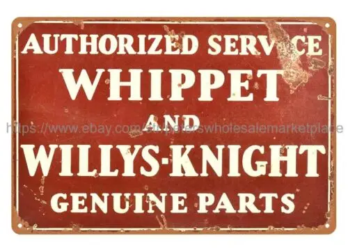 Whippet &  Knight Service metal tin sign plaque wall art restaurant pub