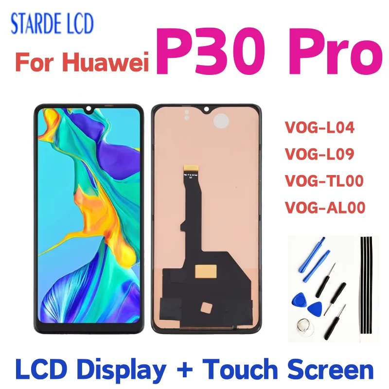 TFT For Huawei P30 Pro LCD Display Touch Screen Digitizer Assembly Tested For Huawei P30Pro VOG-L29 L09 AL00 L04 Replacement