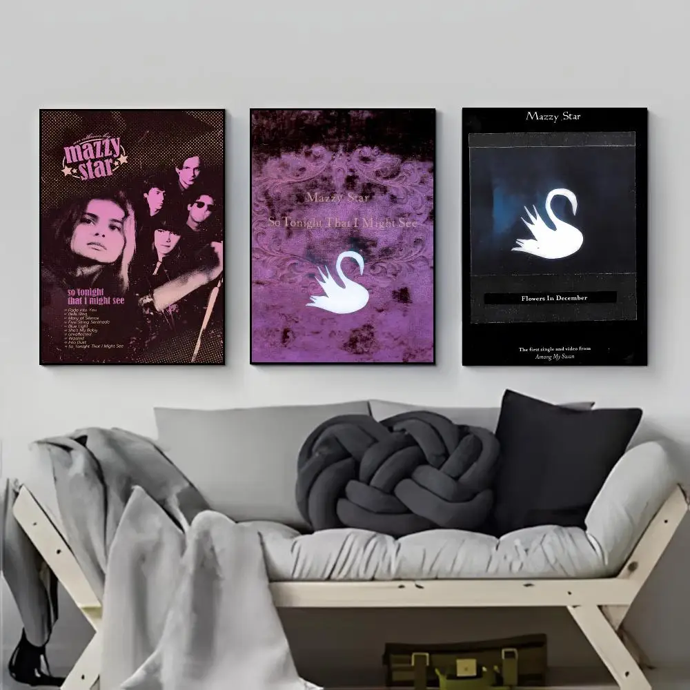 Dreamy Mellow Retro M-Mazzy Star Poster HD  Waterproof Wall Sticker Bar Living Room Decor Gift
