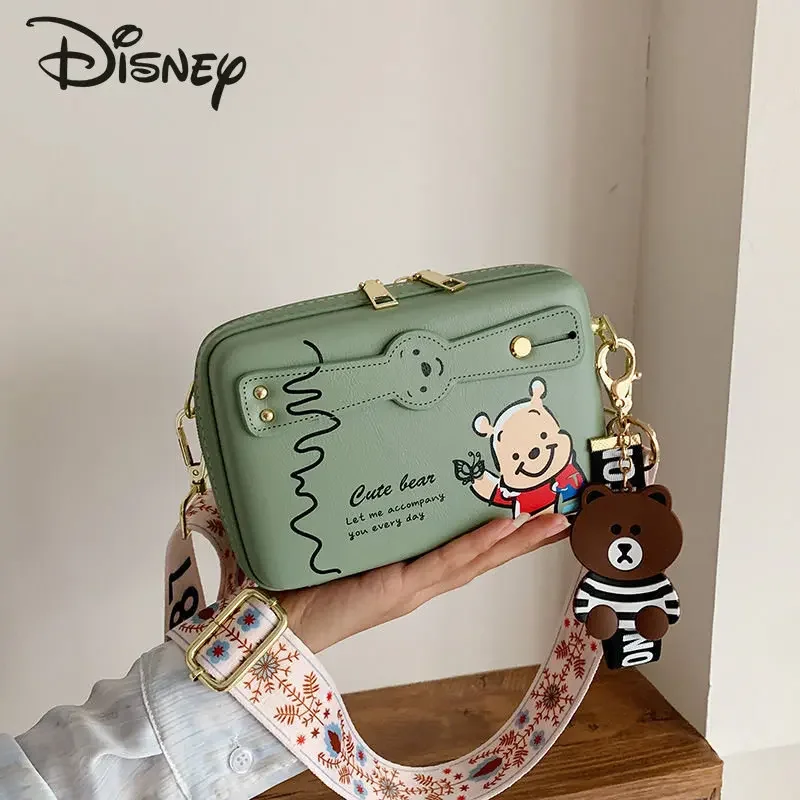 Disney-bolso de hombro para mujer, bandolera de lujo de alta calidad con dibujos animados, almacenamiento multifuncional, a la moda