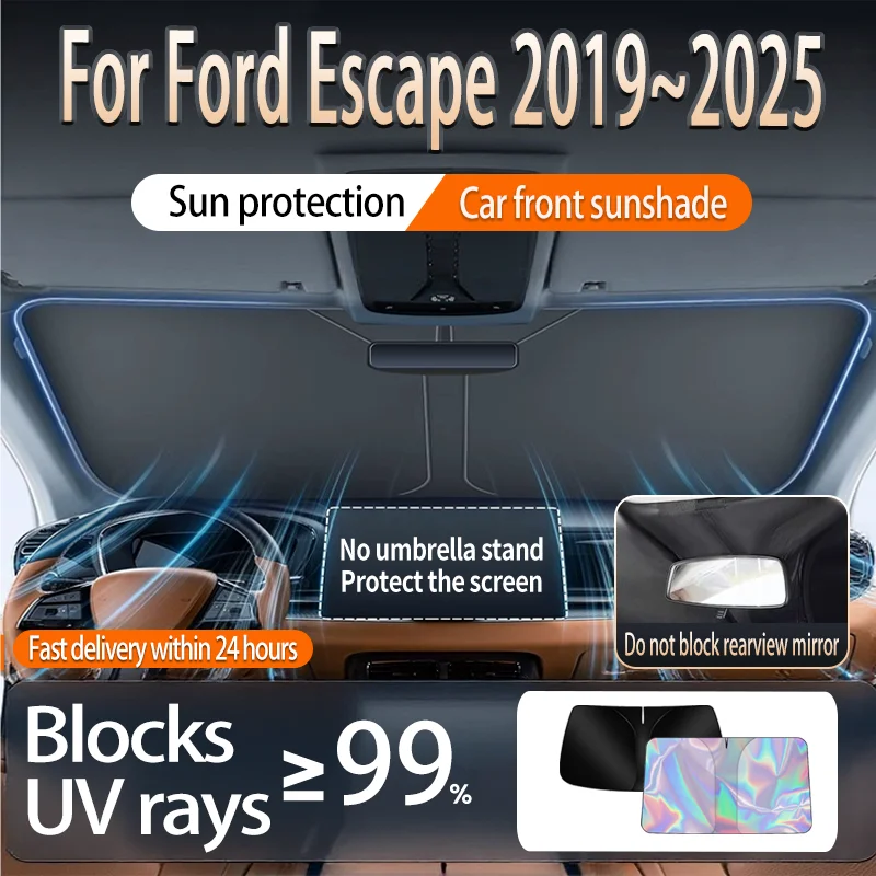 

Foldable Reflector Sunshade For Ford Escape 2019~2025 2022 MK4 Car Windshield Sun Visor Heat Insulation Summer Auto Accessories