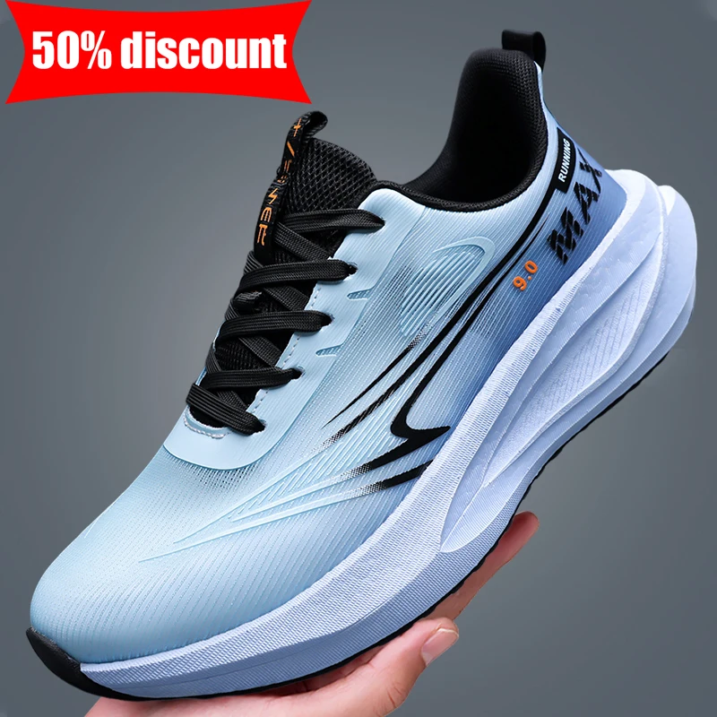 Men Sports Shoes New Mesh Fashionable Breathable Soft Casual Fitness Shoes High-quality Lightweight Wear-resistant Running Shoes