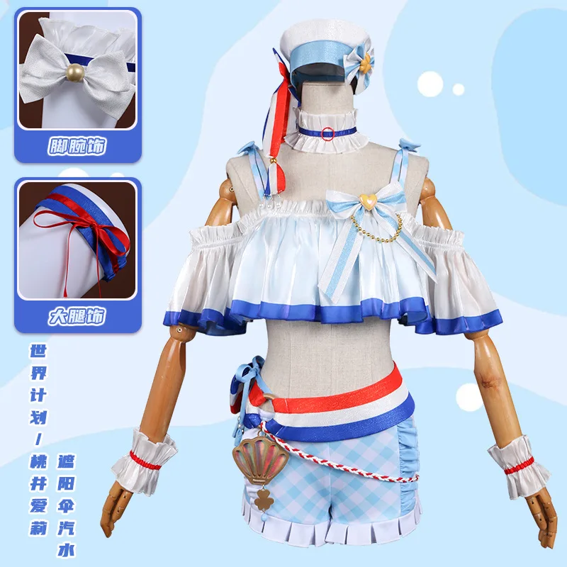 

Newly Bathing suit Momoi Airi Cosplay costume 2025 Halloween Christmas Role PJSK skirt sexy costume Swimming costume Hot SALE