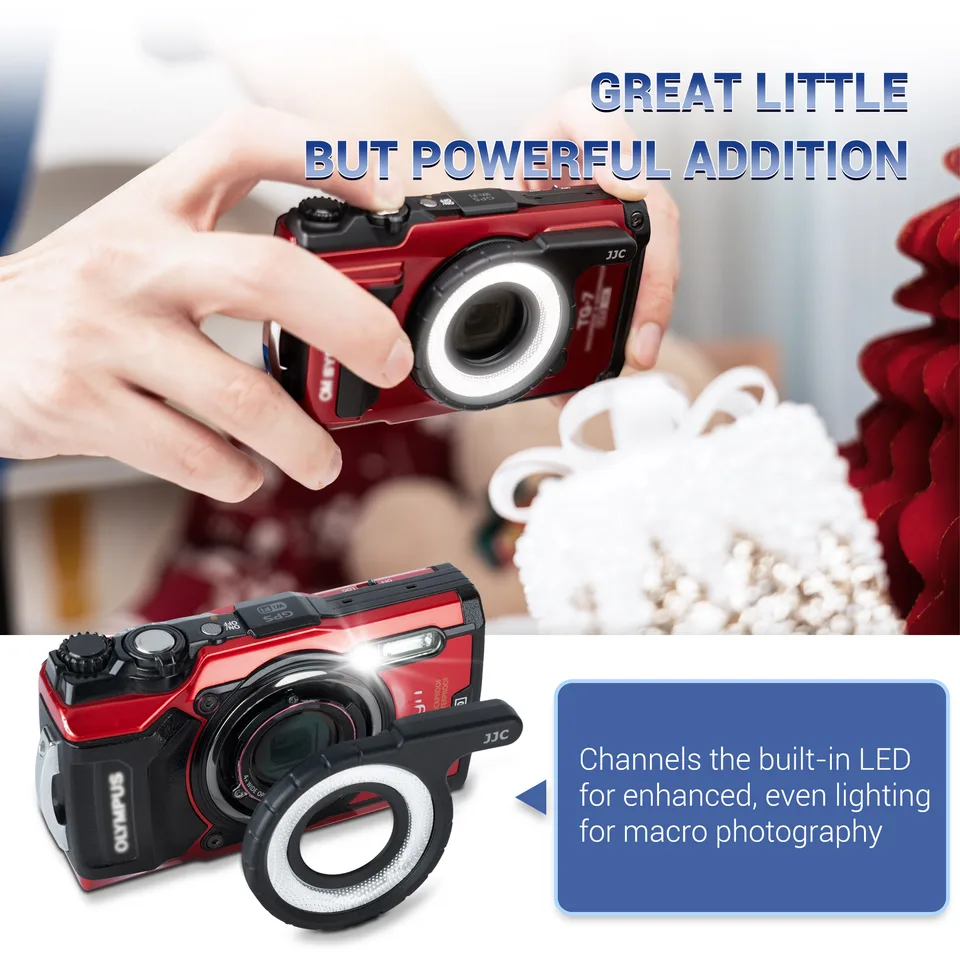 JJC LED Ring Light for Olympus TG-7 TG-6 TG-5