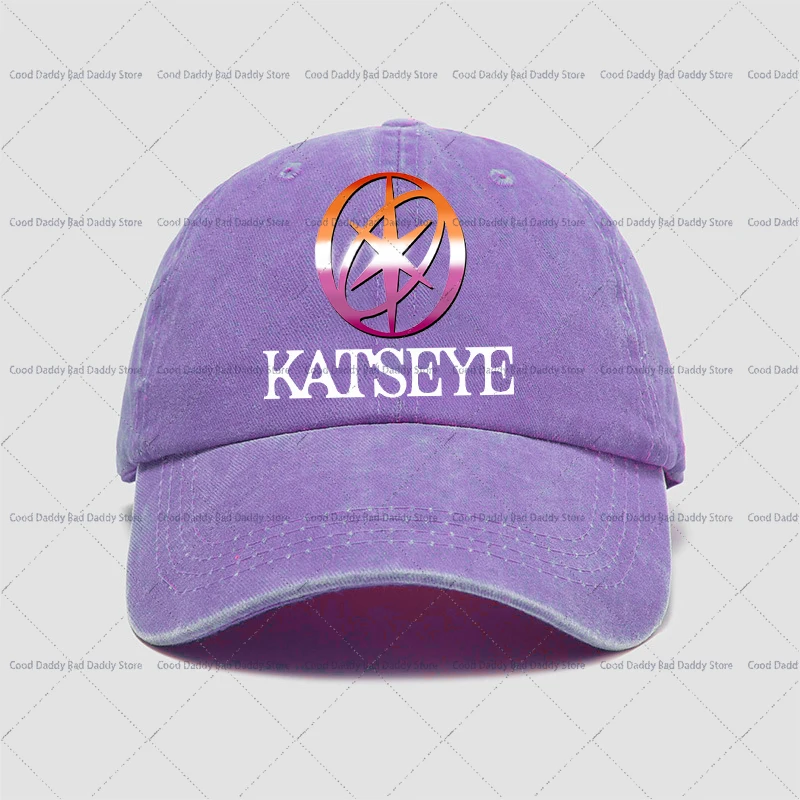 K-pop Idol K-katseye Print Baseball Caps for Girls Harajuku Hats Washed Retro Hats Men Women Vintage Spring Autumn Headgear