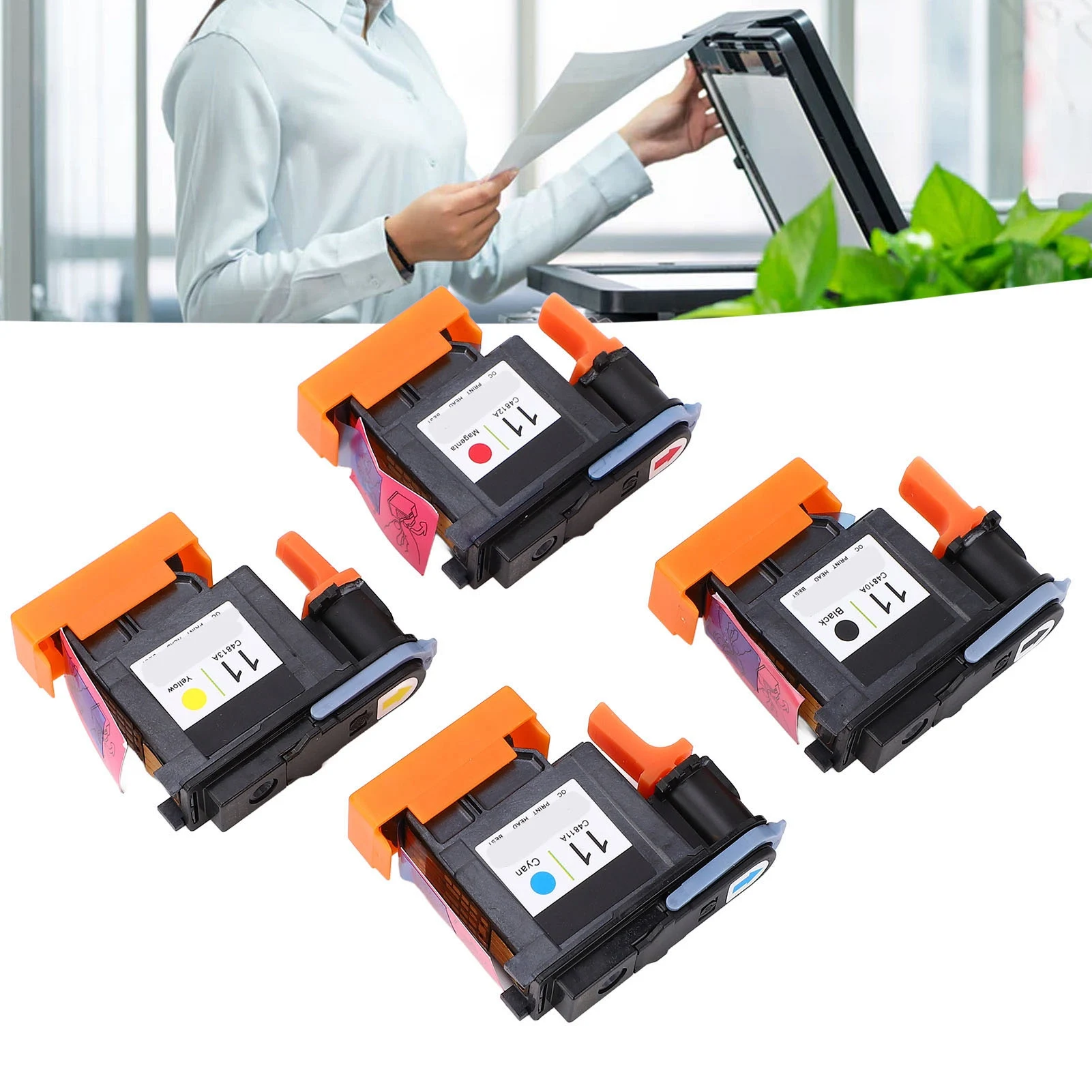 

for 11 Printer Head Printhead Colorfast Clear Resolution Strong Layering Magenta Black Cyan Yellow for Designjet