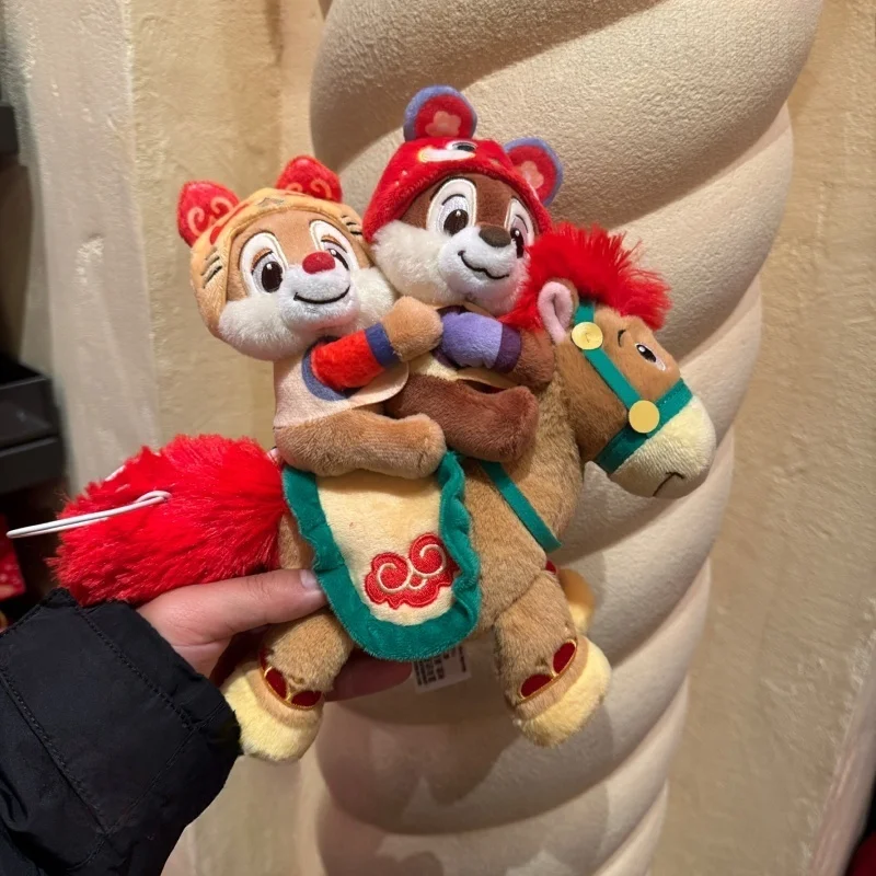Disney Plüsch-Schlüsselanhänger, Mondneujahr, Jahr des Pferdes, Mickey, Minnie, Donald Duck, Chip und Dale, Disney-Anhänger, Sammlerstück