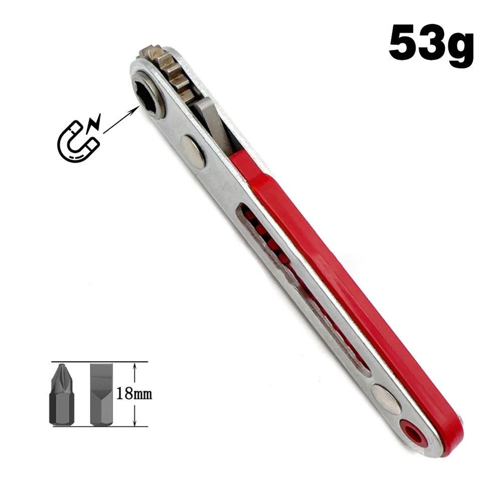 AAAAAAAMagneticTwoWayRatchetScrewdriver Set Compact Corner Bend Multifunctional Set Two Way Ratchet Alloy Steel Bits