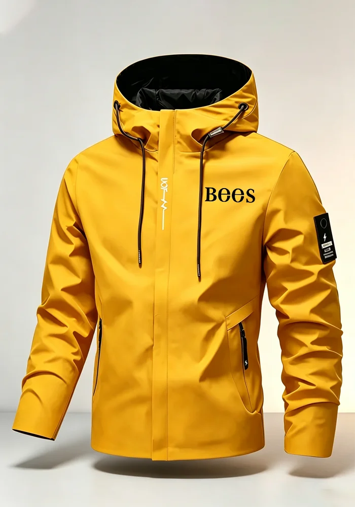 Waterproof Windproof Men Hooded Jacket Outdoor Mountain Hiking Coat Casual Daily Commute Outerwear