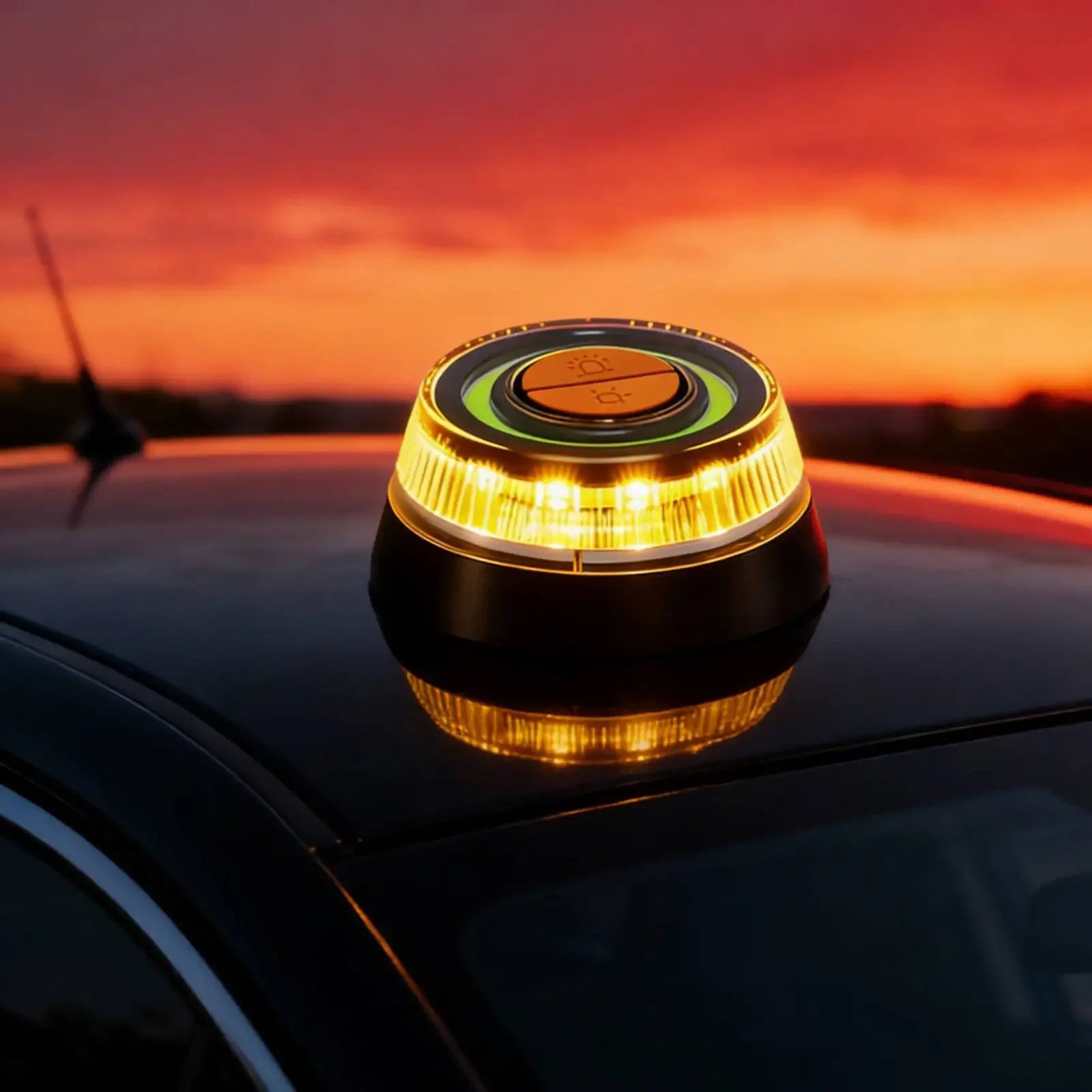 Auto-Notfall-Warnleuchte Hochhelle Dach-Warnleuchte Magnetische Stroboskop-Blinklampe Nacht-Sicherheitssignallampe Zubehör