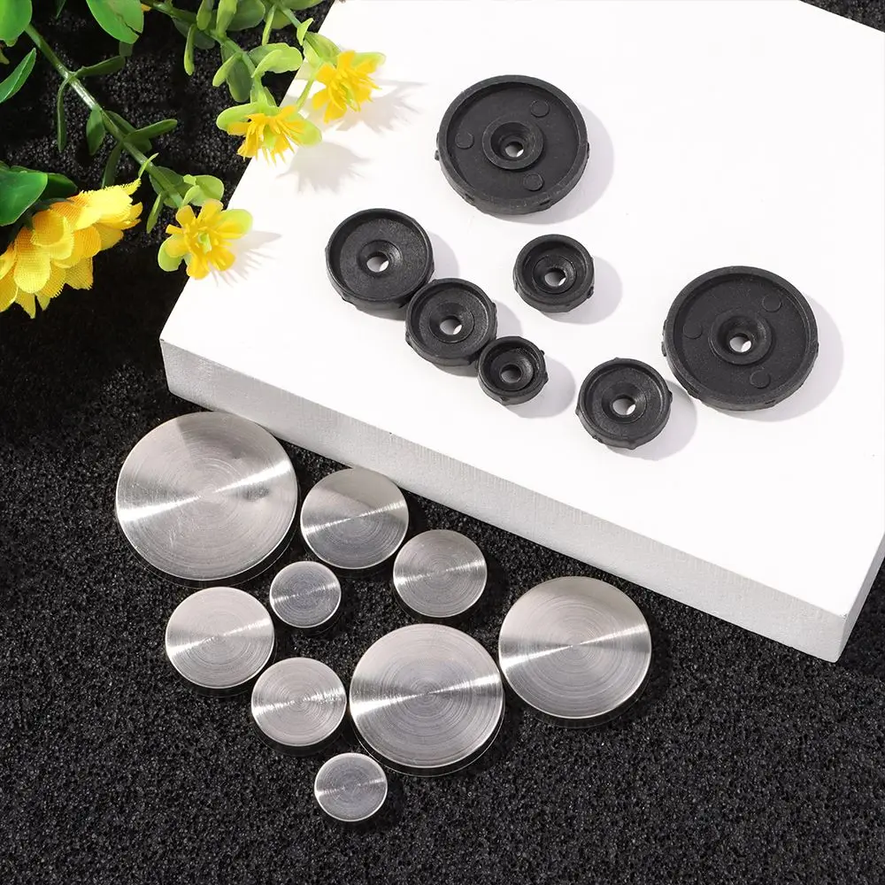 8 Sets Stainless Steel Mirror Fastener Screw Decorative Cap Cover Advertising Screw Nail Screw Decorative Cap Furniture Hardware