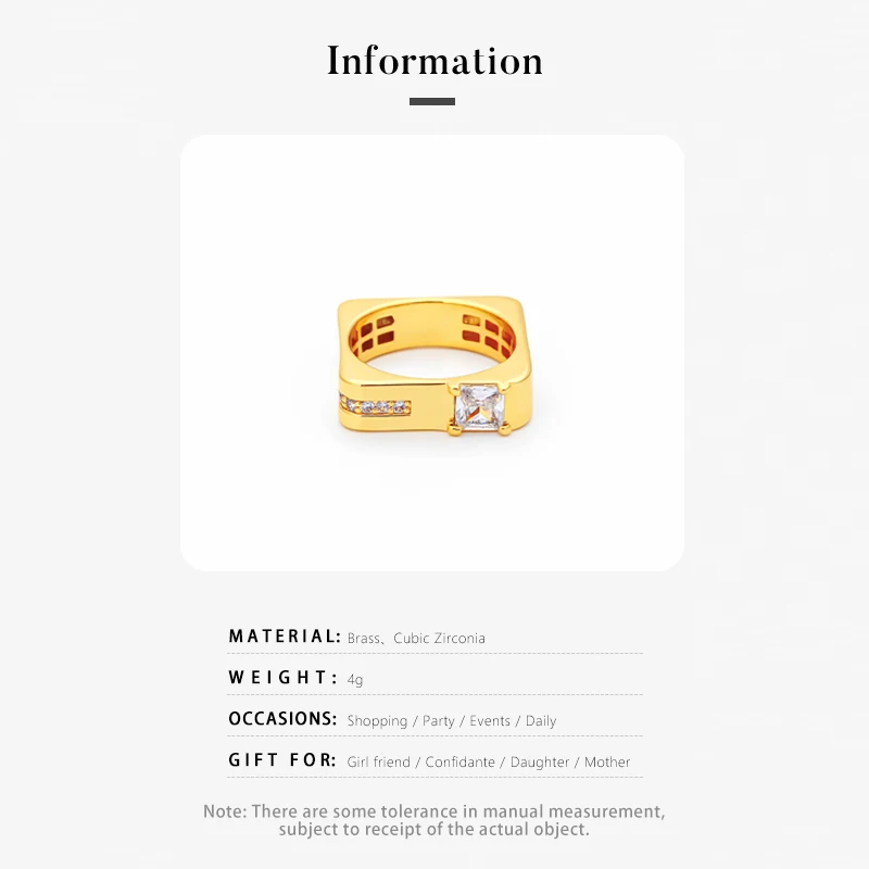 Cubic Zirconia Ring for Women - Light Luxury Wedding Jewelry