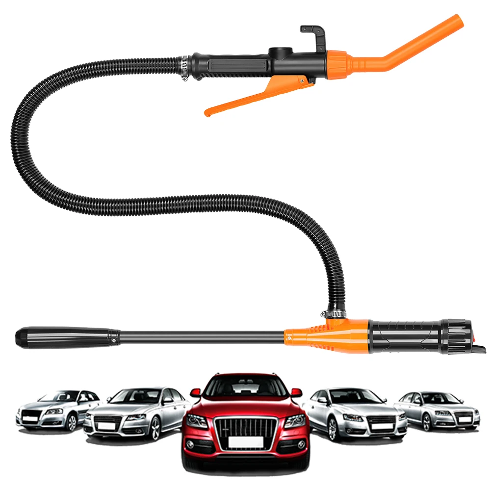 

Liquid Transfer Pump Battery Powered Portable Liquid Transfer Pump 2.4 Gallons Per Min Car Gas Oil Pump with Flow Control Nozzle