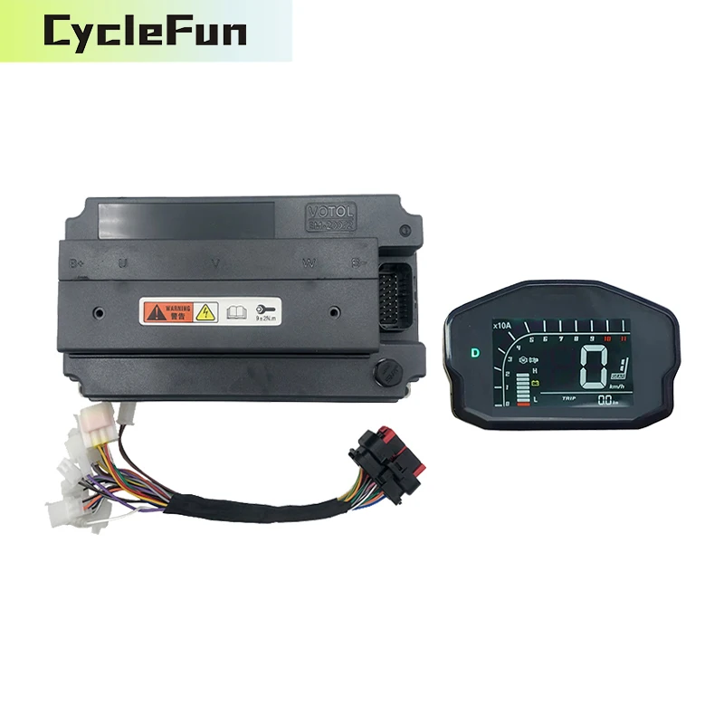 

VOTOL EM200/2 V2 160A 4-6KW EMC BLDC Controller with DKD Display for Hub Mid-Drive Motor
