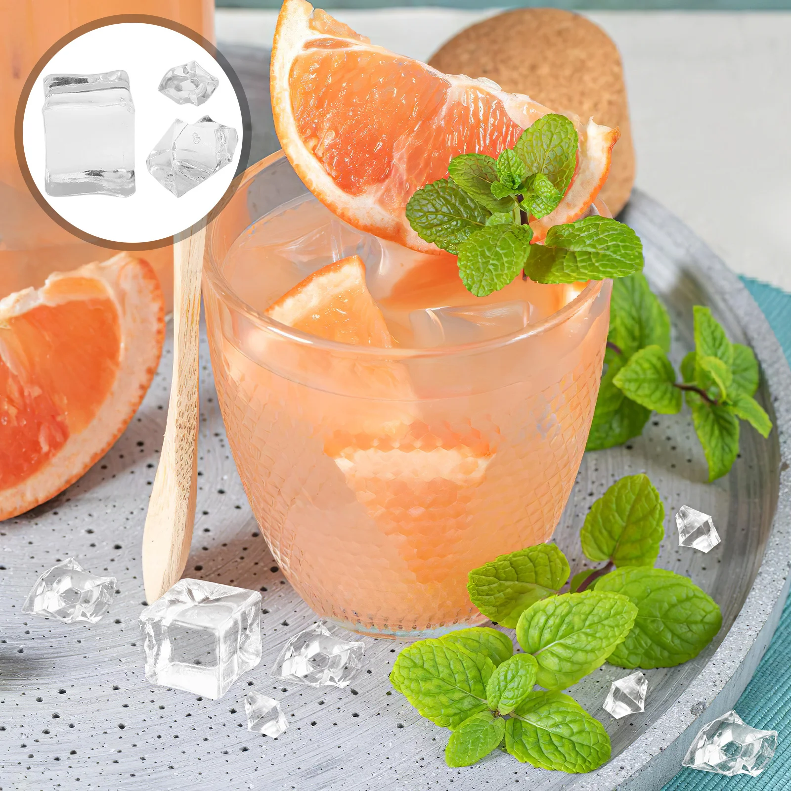 

310Pcs Realistic Artificial Ice Cubes Crushed Acrylic Ice Rocks Reusable Drink Styling Props for Food Photography Home Decor