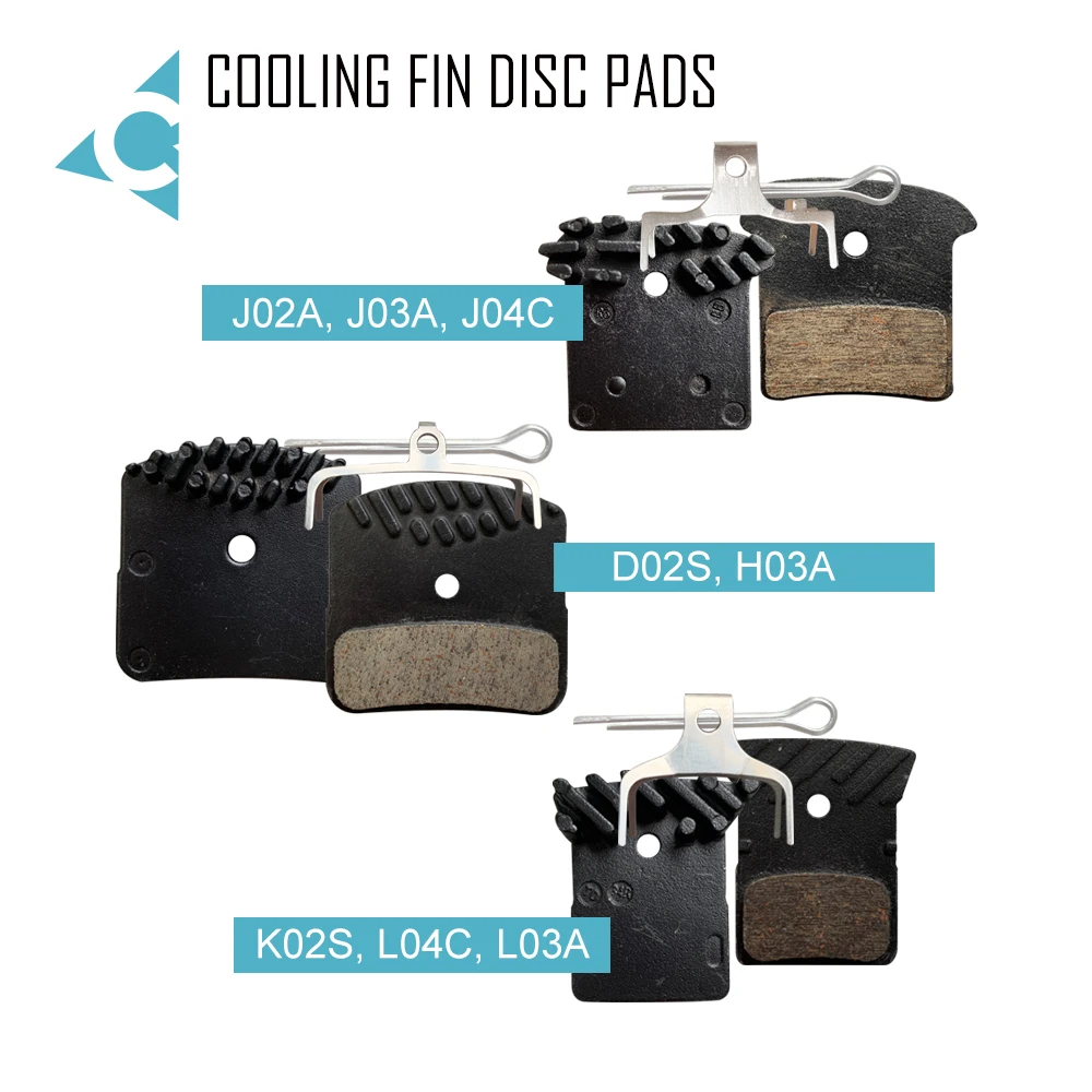 Bicycle COOLING FINS Ceramic Disc Brake Pads For Shimano J02A, M785, K02S,N03A, M640, D02S, RS505