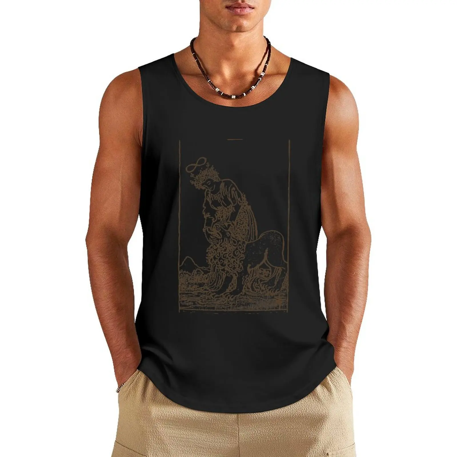 Strength Tarot Tank Top men clothings male top